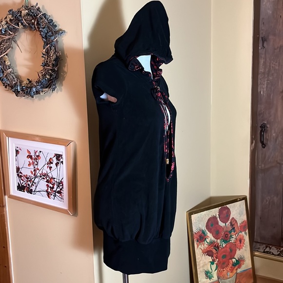 Vtg Y2k APPLE BOTTOM Size Small Hoodie Logo SPELL-OUT BUMM TerryCloth Tie NEW - Picture 9 of 16